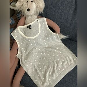 Talbots polka dot vest